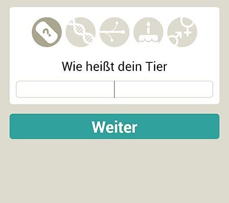 Name des Haustieres im Vetfinder