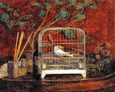 Wellensittich Aquarell Frederick Frieseke Bird in a Cage