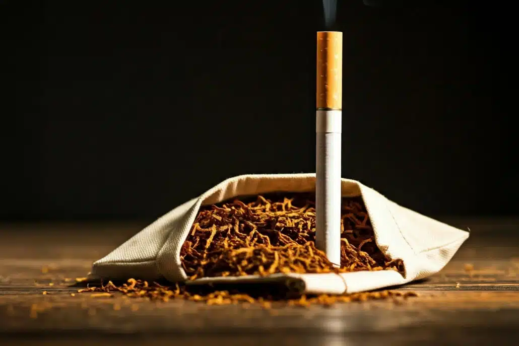 Gefahrenquelle Tabak und Zigaretten für Wellensittiche Offener Tabakbeutel und Zigarette: Tödliche Gefahr bei Verschlucken durch Vögel