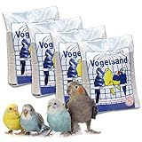 10 kg Vogelsand Naturweiss mit Kalk u. Anis (4 x 2,5 kg) hygienisch + keimfrei in Bester Qualität