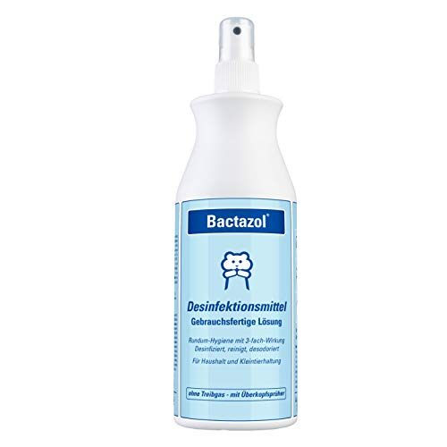 Bactazol Desinfektionsmittel 500ml - Schutz vor Viren, Bakterien & Pilzen - Enthält Isopropanol - Rundum-Hygiene für Mensch, Haushalt & Tierumgebung - Zur Handdesinfektion geeignet